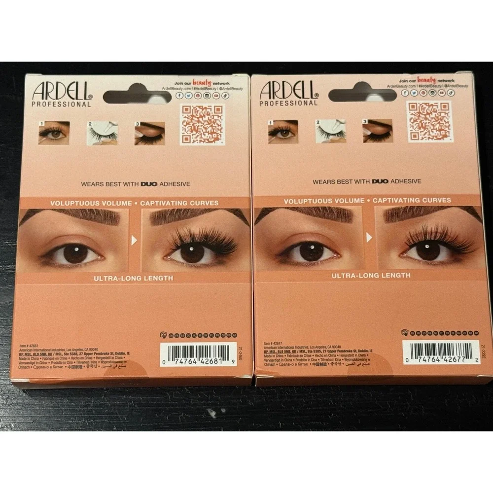 Lot‎ NEW Ardell Big Beautiful Lashes Like4likes Mija Total Black Faux Lash